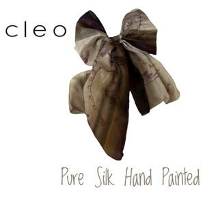 Cleo Handpainted 100% Silk Scarf